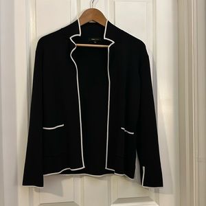 Black Cardigan with white lining